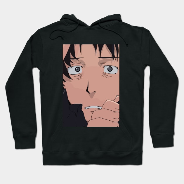 Anime Face Close Up Hoodie by sanantaretro